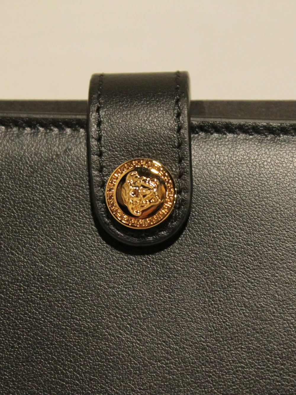 Versace Black Leather Wallet with Authenticity Card